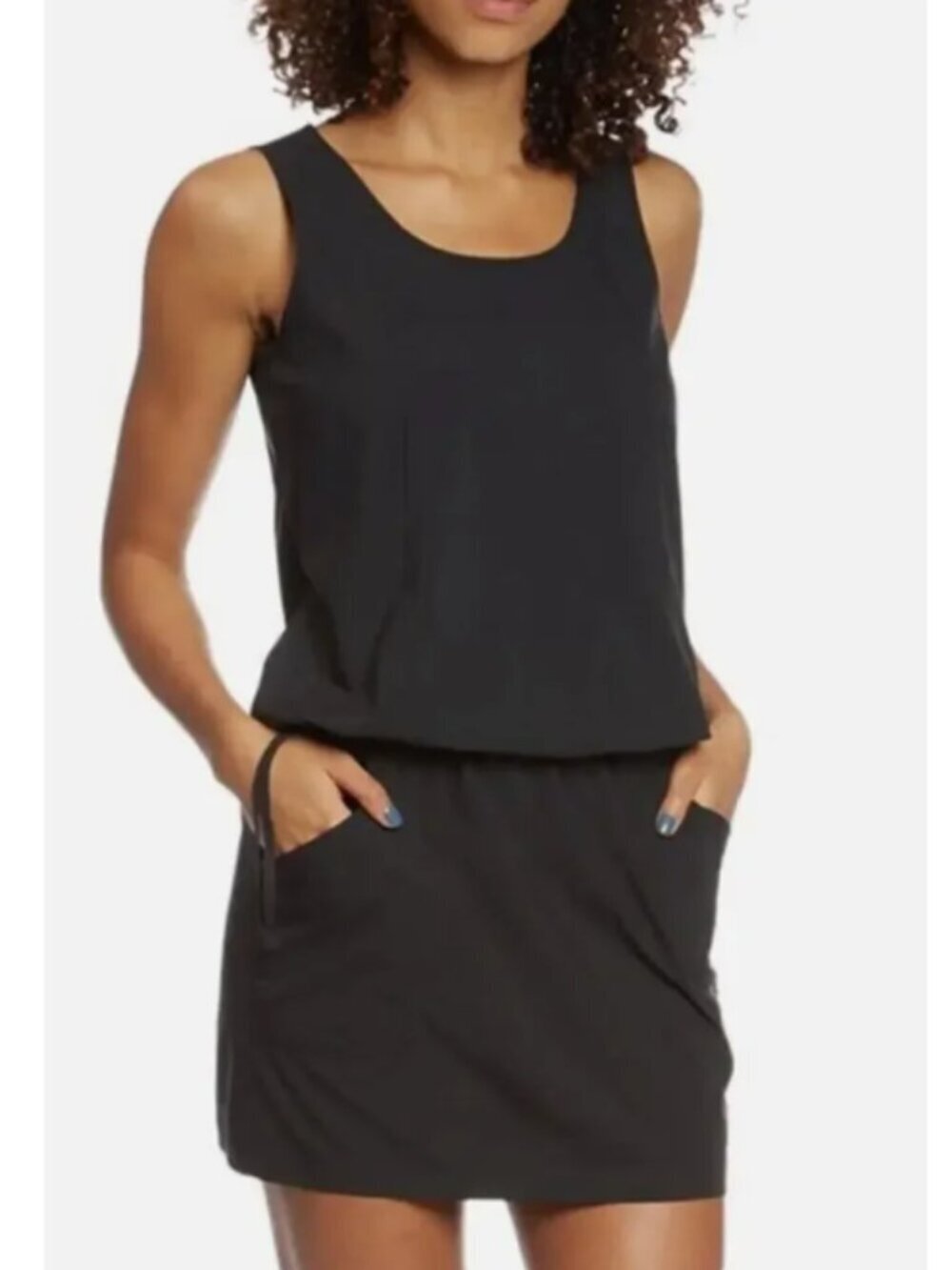 Arc'Teryx Black Contenta Cinch Waist Shift Mini Dress Small Sleeveless Outdoor